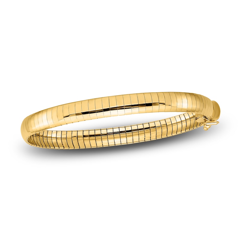 Main Image 3 of Domed Omega Bracelet 14K Yellow Gold 7" 6.0mm