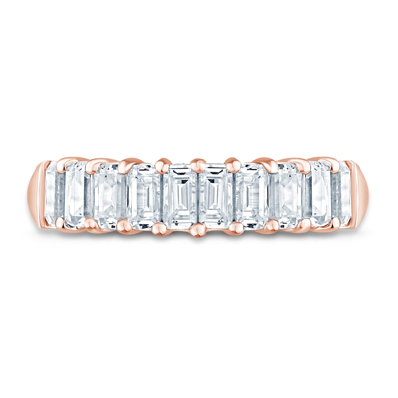 Main Image 3 of Pnina Tornai Lab-Grown Diamond Anniversary Band 2 ct tw Emerald 14K Rose Gold