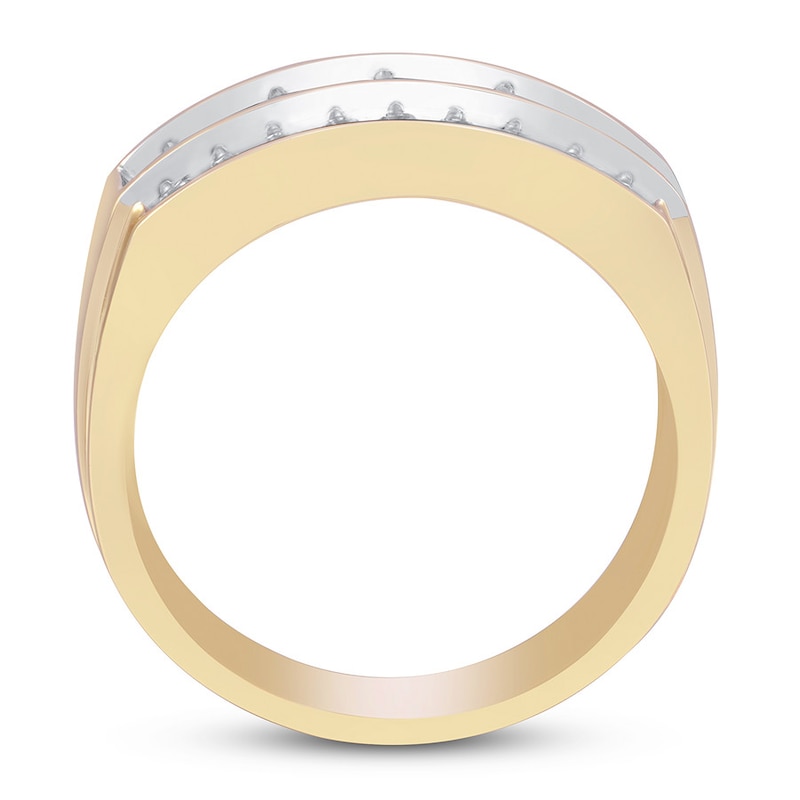 Main Image 3 of Men's Diamond Anniversary Ring 1-1/2 ct tw Round 14K Yellow Gold