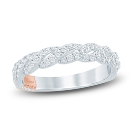Pnina Tornai Lab-Created Diamond Anniversary Ring 1/2 ct tw Round 14K White Gold