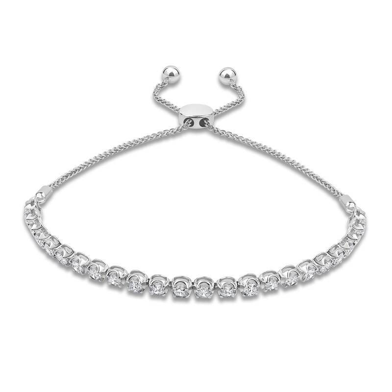 Main Image 1 of Lab-Grown Diamond Line Bolo Bracelet 2 ct tw 14K White Gold