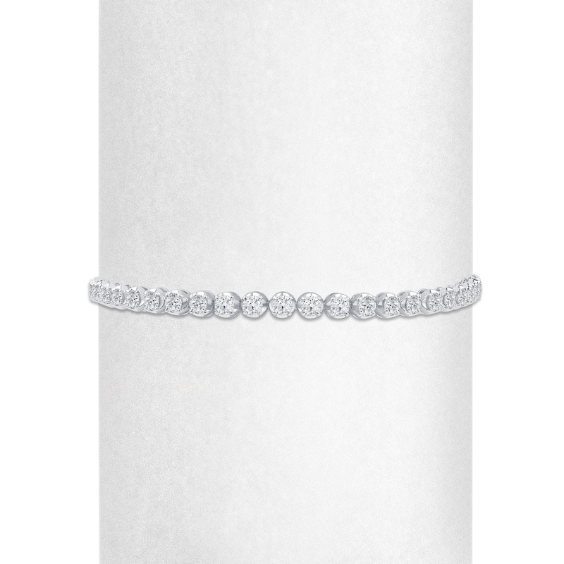 Main Image 2 of Lab-Grown Diamond Line Bolo Bracelet 2 ct tw 14K White Gold