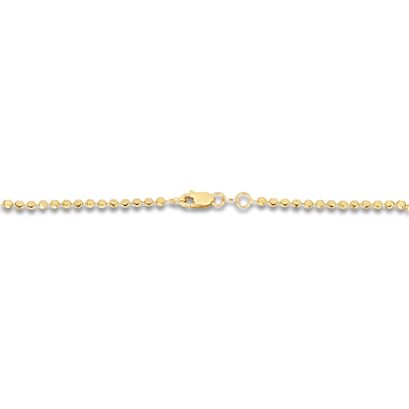 Main Image 2 of Solid Beaded Chain Necklace 14K Yellow Gold 24" 2.0mm