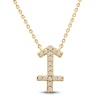Thumbnail Image 1 of Diamond Sagittarius Necklace 1/10 ct tw Round 14K Yellow Gold 16.75"