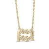 Thumbnail Image 2 of Diamond Aquarius Necklace 1/10 ct tw Round 14K Yellow Gold 16.75"
