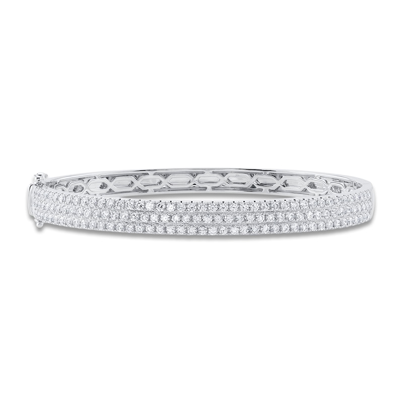 Main Image 1 of Shy Creation Diamond Bangle Bracelet 2-1/4 ct tw Round 14K White Gold SC55010777V2ZM