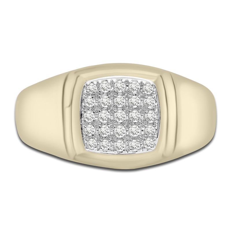 Main Image 3 of Men's Diamond Ring 1/4 ct tw Round 14K Yellow Gold