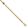 Thumbnail Image 4 of Natural Emerald Curb Bracelet 14K Yellow Gold 7.25"