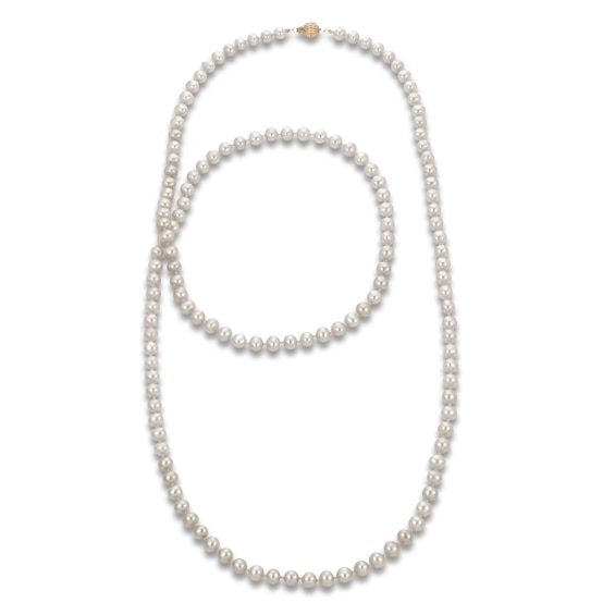 Pearl Strands Necklace: White Round Gradual Pearl Fashion Jewelry Wedding Gifts for Women Mother Brides Men
