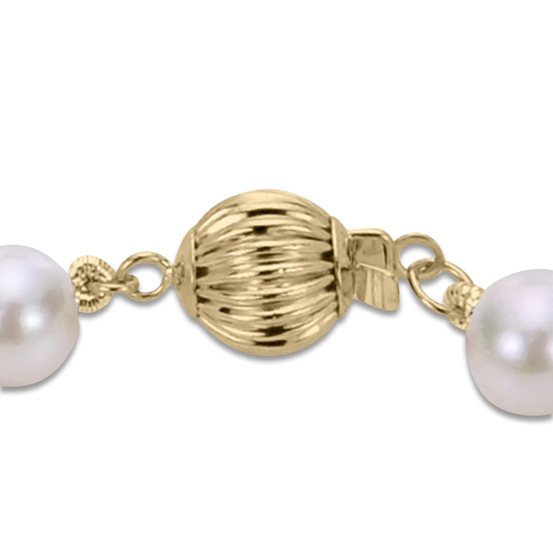 Main Image 3 of Freshwater Cultured Pearl Strand Necklace 14K Yellow Gold 36" 6.0mm