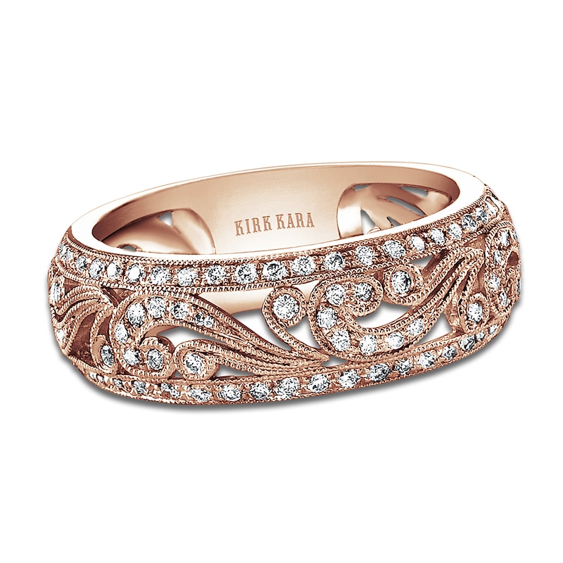 Main Image 1 of Kirk Kara Diamond Scroll Ring 3/8 ct tw 18K Rose Gold