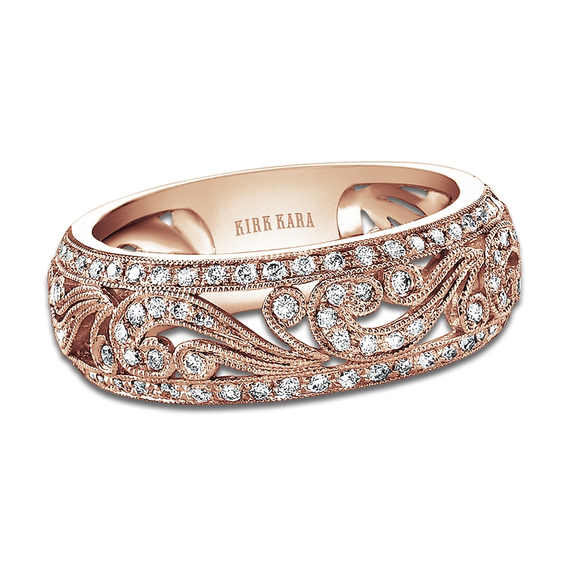 Kirk Kara Diamond Scroll Ring 3/8 ct tw 18K Rose Gold