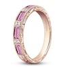Thumbnail Image 2 of Kirk Kara Natural Pink Sapphire & Diamond Wedding Band 1/20 ct tw 14K Rose Gold