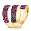 Thumbnail Image 2 of LALI Jewels Natural Ruby Spiral Ring 14K Yellow Gold