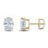 Thumbnail Image 0 of Oval-Cut Lab-Created Diamond Solitaire Stud Earrings 1-1/2 ct tw 14K Yellow Gold (F/SI2)
