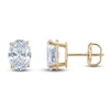 Thumbnail Image 1 of Oval-Cut Lab-Grown Diamond Solitaire Stud Earrings 1-1/2 ct tw 14K Yellow Gold (F/SI2)