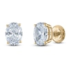 Thumbnail Image 1 of Oval-Cut Lab-Created Diamond Solitaire Stud Earrings 1-1/2 ct tw 14K Yellow Gold (F/SI2)