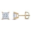 Thumbnail Image 1 of Princess-Cut Lab-Grown Diamond Solitaire Stud Earrings 1/2 ct tw 14K Yellow Gold (F/SI2)