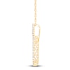 Thumbnail Image 2 of Diamond Flared Cross Necklace 1/2 ct tw 10K Yellow Gold 18"