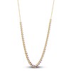 Thumbnail Image 2 of Round-Cut Natural Amethyst Bezel Bolo Necklace 14K Yellow Gold 26"