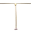Thumbnail Image 4 of Round-Cut Natural Amethyst Bezel Bolo Necklace 14K Yellow Gold 26"