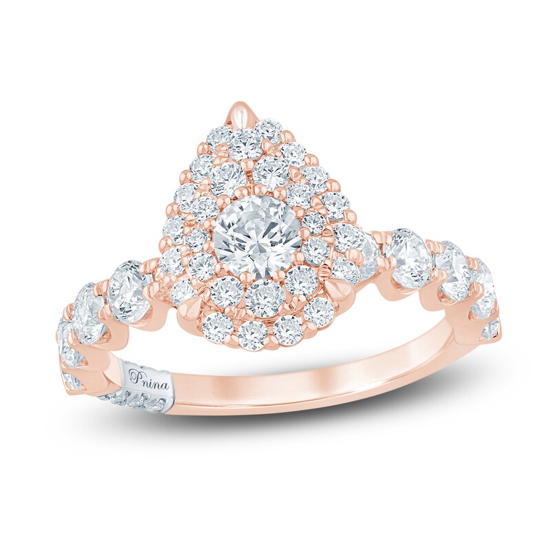 Main Image 1 of Pnina Tornai Multi-Diamond Pear-Shaped Engagement Ring 2 ct tw 14K Rose Gold