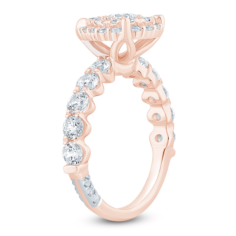Main Image 2 of Pnina Tornai Multi-Diamond Pear-Shaped Engagement Ring 2 ct tw 14K Rose Gold