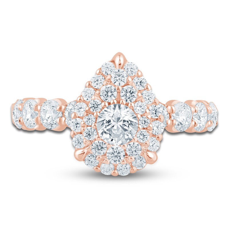 Main Image 3 of Pnina Tornai Multi-Diamond Pear-Shaped Engagement Ring 2 ct tw 14K Rose Gold