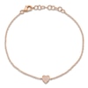Thumbnail Image 1 of Shy Creation Diamond Heart Bracelet 1/20 ct tw 14K Rose Gold 7" SC55002978