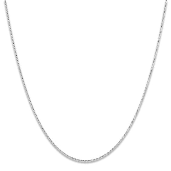 Solid Diamond-Cut Rope Chain Necklace 1.3mm Sterling Silver 18"