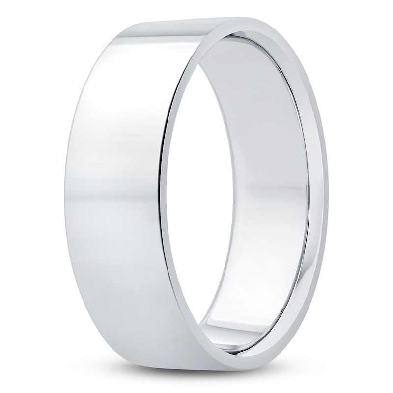 Main Image 2 of Flat Wedding Band 14K White Gold 7mm