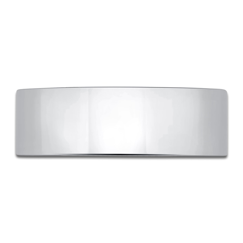 Main Image 3 of Flat Wedding Band 14K White Gold 7mm