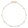 Thumbnail Image 2 of Italia D'Oro Hollow Bead Tin-Cup Bracelet 14K Two-Tone Gold 7.5"