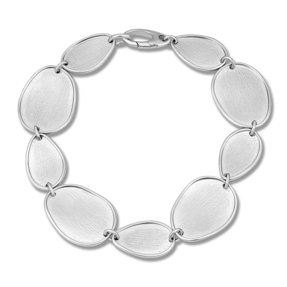 Italia D'Argento Pebble Texture Bracelet Sterling Silver 8.5"