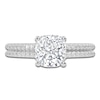 Thumbnail Image 3 of Lab-Grown Cushion-Cut Diamond Engagement Ring 1-1/4 ct tw 14K White Gold