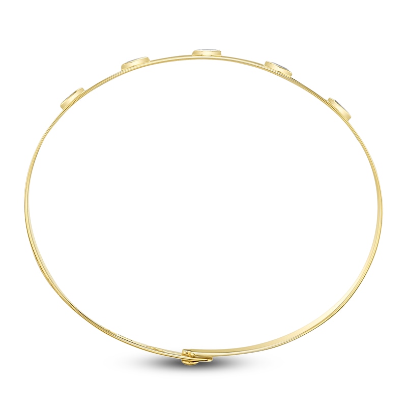 Main Image 2 of Shy Creation Marquise-Cut Diamond Five-Stone Bangle Bracelet 1/3 ct tw 14K Yellow Gold SC55021224ZM