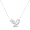 Thumbnail Image 2 of Oval & Round-Cut Lab-Grown Diamond Paperclip Link Necklace 2 ct tw 14K White Gold 18"