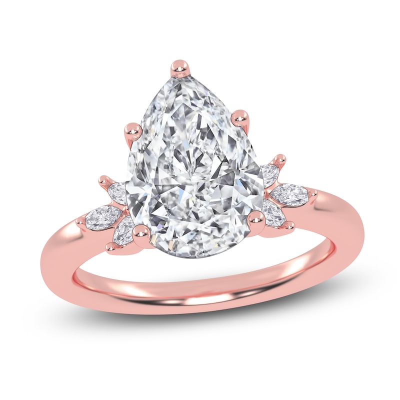Main Image 1 of Pear-Shaped Created By Jared Studio Lab-Grown Diamond Engagement Ring 2-1/6 ct tw 14K Rose Gold