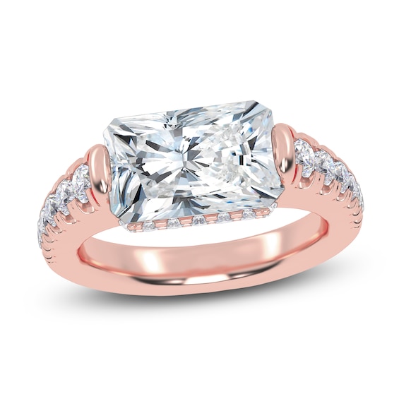 Radiant-Cut Lab-Grown Diamond Engagement Ring 3-1/2 ct tw 14K Rose Gold