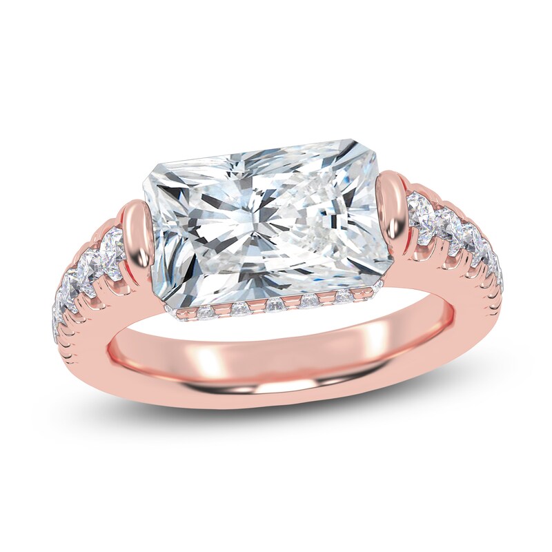 Main Image 1 of Radiant-Cut Created By Jared Studio Lab-Grown Diamond Engagement Ring 3-1/2 ct tw 14K Rose Gold