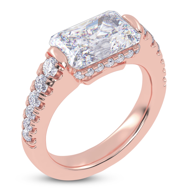 Main Image 2 of Radiant-Cut Created By Jared Studio Lab-Grown Diamond Engagement Ring 3-1/2 ct tw 14K Rose Gold