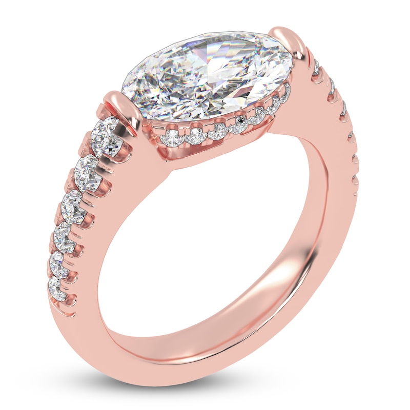 Main Image 2 of Oval-Cut Created By Jared Studio Lab-Grown Diamond Engagement Ring 3-1/2 ct tw 14K Rose Gold