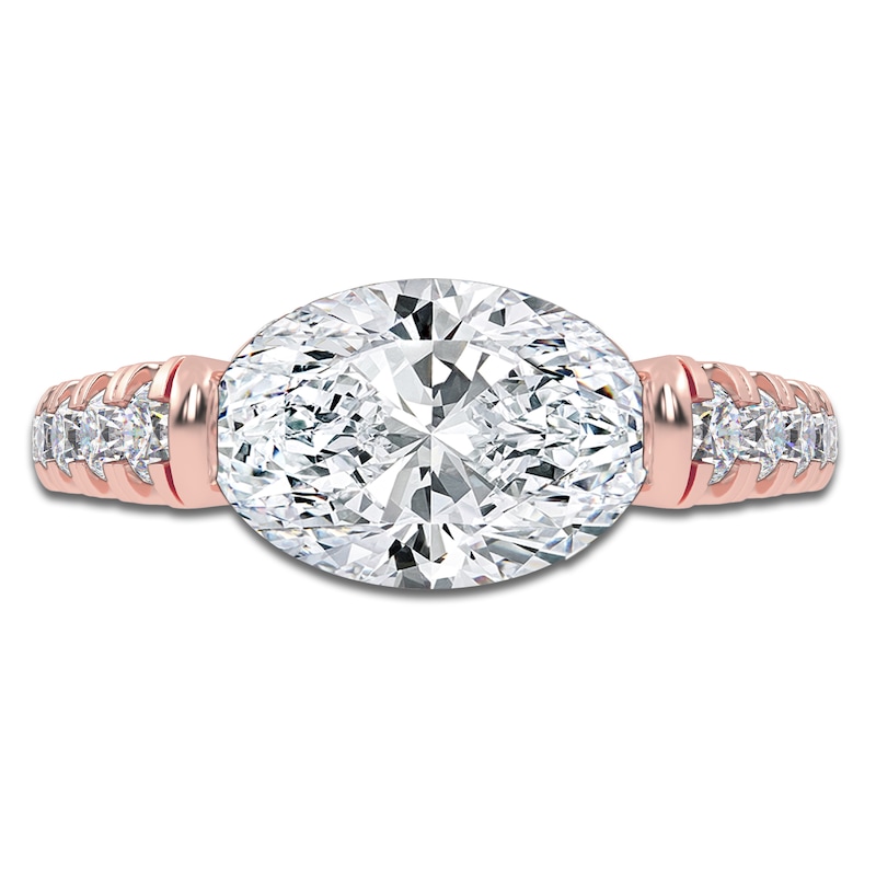 Main Image 3 of Oval-Cut Created By Jared Studio Lab-Grown Diamond Engagement Ring 3-1/2 ct tw 14K Rose Gold
