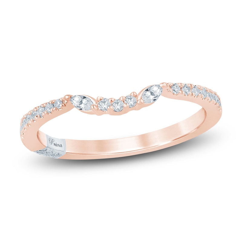 Main Image 1 of Pnina Tornai Marquise & Round-Cut Diamond Wedding Band 1/5 ct tw 14K Rose Gold