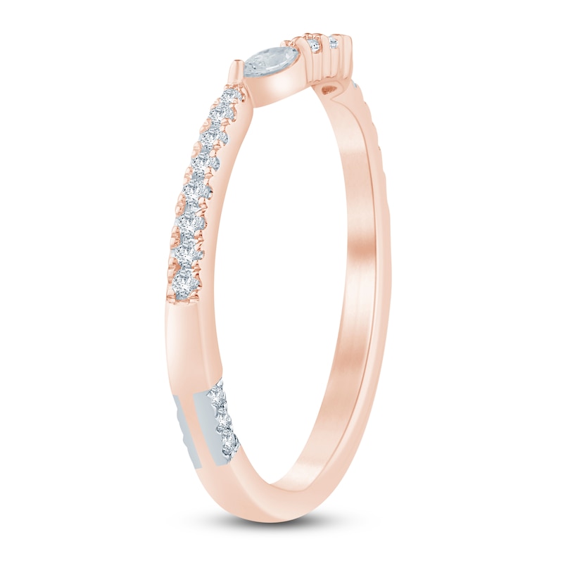 Main Image 2 of Pnina Tornai Marquise & Round-Cut Diamond Wedding Band 1/5 ct tw 14K Rose Gold