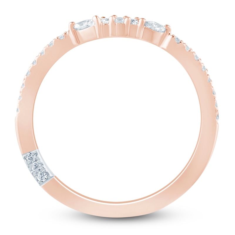 Main Image 4 of Pnina Tornai Marquise & Round-Cut Diamond Wedding Band 1/5 ct tw 14K Rose Gold