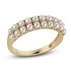 Thumbnail Image 1 of Cultured Pearl Seed Two-Row Ring 14K Yellow Gold