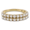 Thumbnail Image 3 of Cultured Pearl Seed Two-Row Ring 14K Yellow Gold