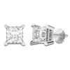Thumbnail Image 2 of Princess-Cut Lab-Grown Diamond Solitaire Stud Earrings 1-1/4 ct tw 14K White Gold (SI2/F)