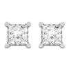 Thumbnail Image 3 of Princess-Cut Lab-Grown Diamond Solitaire Stud Earrings 1-1/4 ct tw 14K White Gold (SI2/F)